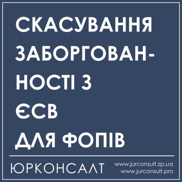 скасування боргу з ЄСВ