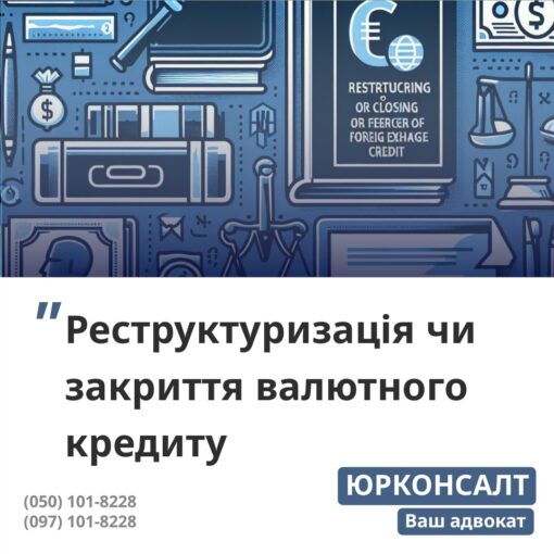 Проводимо переговори з банками щодо реструктуризації валютних кредитів Знаємо про всі акційні програми в банках України Реструктуризація валютного кредиту за спеціальним законом Закриваємо кредит без сплати податків та інших платежів