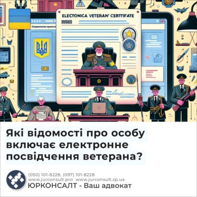 Які відомості про особу включає електронне посвідчення ветерана?