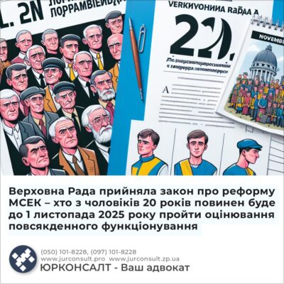 Верховна Рада прийняла закон про реформу МСЕК – хто з чоловіків 20 років повинен буде до 1 листопада 2025 року пройти оцінювання повсякденного функціонування